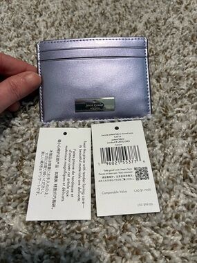 kate spade metallic lavender slim card case